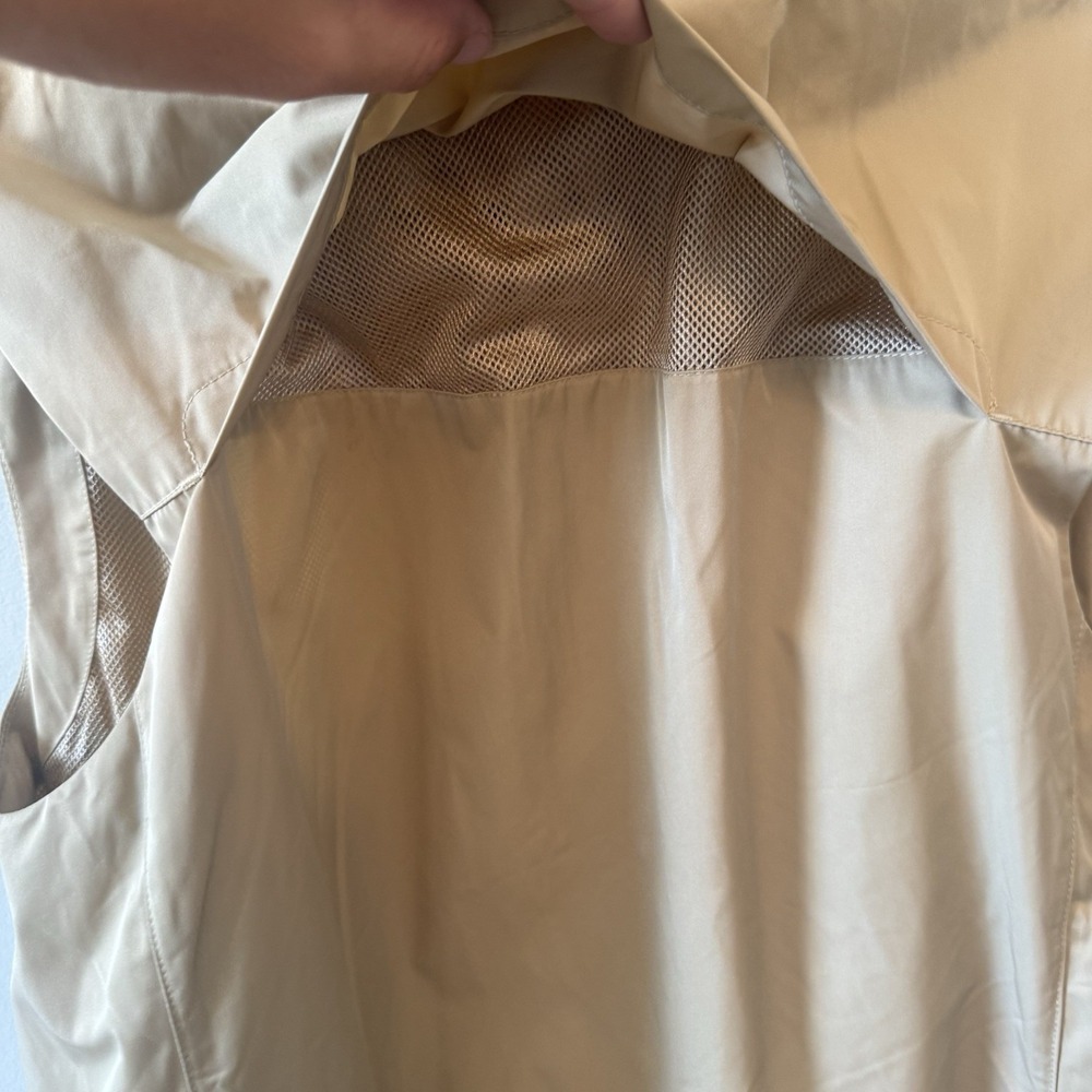 Ralph Lauren Polo Golf Vest jacket Sz Large Tan Khaki Windbreaker Performance - Picture 7 of 9